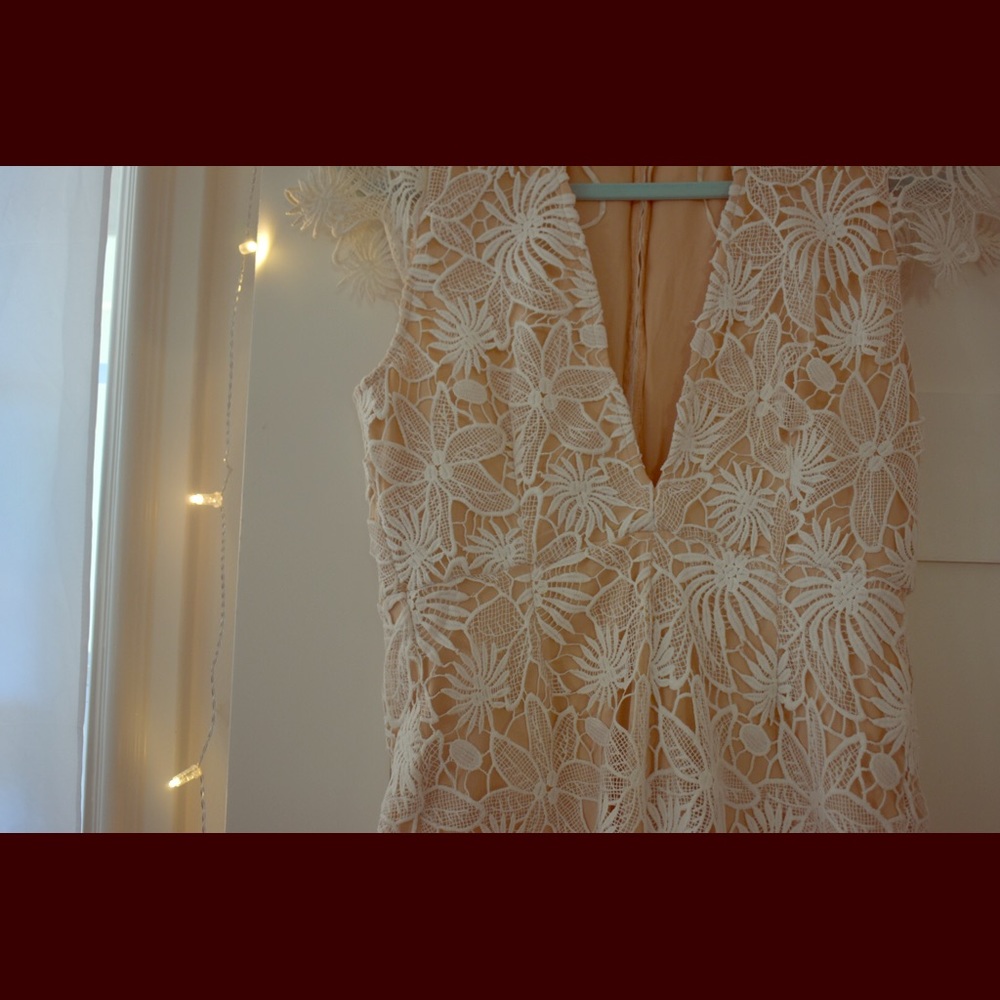 White Floral Romper